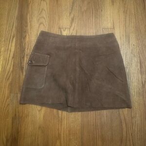 J.Crew Brown Suede Mini Skirt